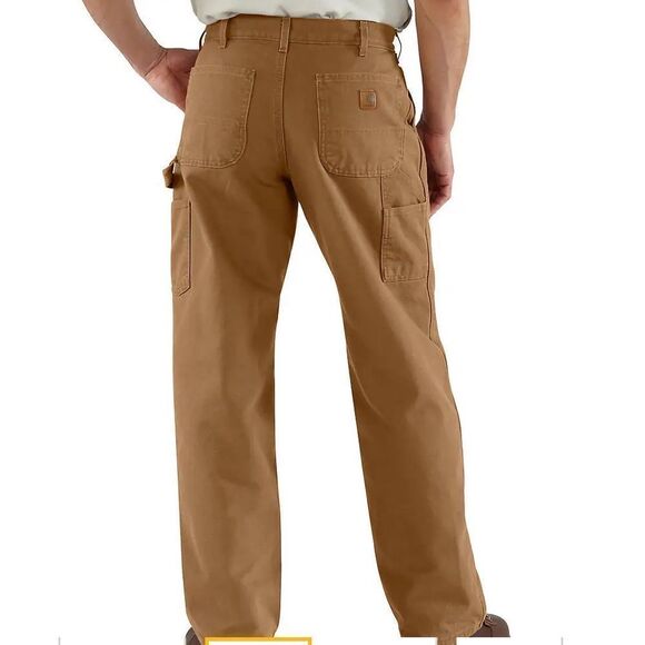 Carhartt LOOSE FIT WASHED DUCK FLANNEL-LINED UTILITY WORK PANT - Picture 2 of 8